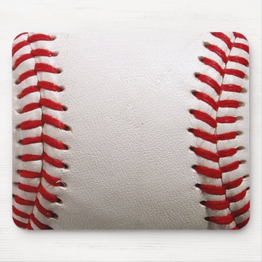Tapis De Souris Baseball et Softball Couture Rouge (Devant)