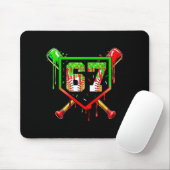 Tapis De Souris Baseball Ice Cream Drip Number 67 Player 6 7 Chris (Avec souris)