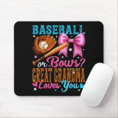 Tapis De Souris Baseball Or Bows Great Grandma Loves You Gender Re (Avec souris)