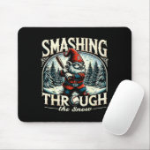 Tapis De Souris Baseball Player Christmas Gnome, Smashing Through (Avec souris)