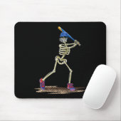 Tapis De Souris Baseball Skeleton Halloween Hommes garçons Basebal (Avec souris)