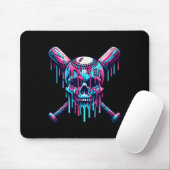 Tapis De Souris Baseball Skull Drift Baseball Baseball Base-ball C (Avec souris)
