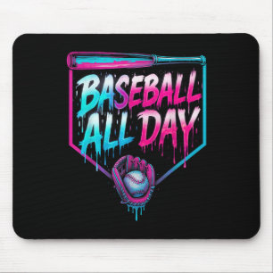Tapis De Souris Baseball Toute La Journée Crème Glace Déchirant Ba