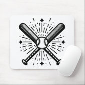Tapis De Souris baseball vintage (Avec souris)