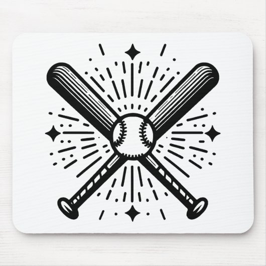 Tapis De Souris baseball vintage (Devant)