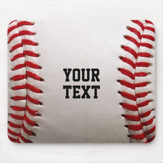 Tapis De Souris Baseball with Customizable Text (Devant)