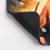 Tapis De Souris Basenji D'Halloween Avec Peur Citrouille (Coin)
