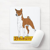 Tapis De Souris Basenji - rouge (Avec souris)