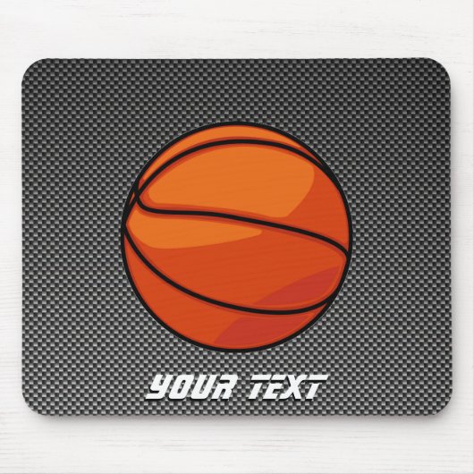 Tapis De Souris Basket-ball de regard de fibre de carbone (Devant)