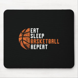 Tapis De Souris Basket-ball entraîneur Manger Sleep Basket-ball Ré