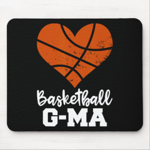 Tapis De Souris Basket-ball G ma Fun Basketball Heart Grandma Geem