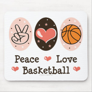 Tapis De Souris Basket-ball Mousepad d'amour de paix