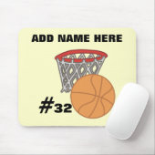Tapis De Souris Basket-ball personnalisable Mousepad (Avec souris)