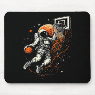 Tapis De Souris Basket-ball spatial Cool pour enfants avec astrona