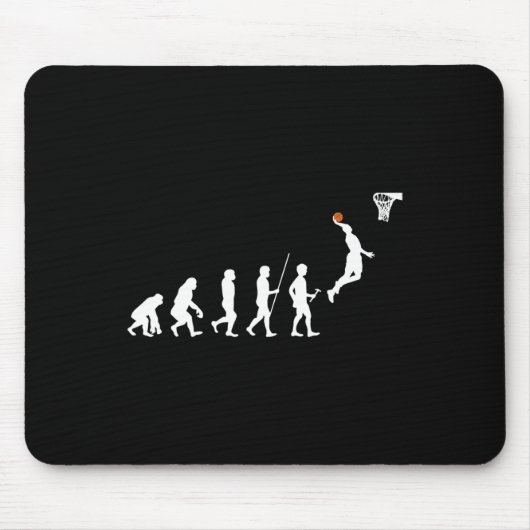 Tapis De Souris Basket-ball sur l'évolution humaine (Devant)