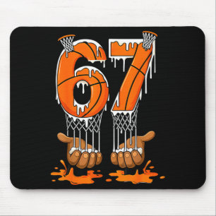 Tapis De Souris Basketball 67 Six Seven Drôle Gen Alpha Meme Drip