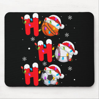 Tapis De Souris Basketball Baseball Football Noël Ho Ho Ho Père No