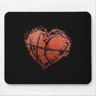 Tapis De Souris Basketball Coeur Heureuse Sainte-Valentin Basketba