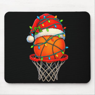 Tapis De Souris Basketball de Noël Santa Sports Xmas Graphisme Art