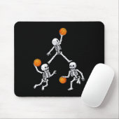 Tapis De Souris Basketball Halloween Skeleton Dunking Dribble Boys (Avec souris)
