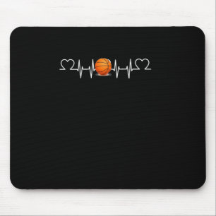 Tapis De Souris Basketball Hearbeat Amusant de basket-ball