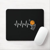 Tapis De Souris Basketball Heartbeat Basketball Lover (Avec souris)