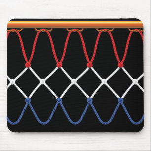 Tapis De Souris Basketball Hoop Net_red, white, blue Team U.S.A.