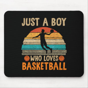 Tapis De Souris Basketball Lover Boys Basketball Joueur Sport Bask