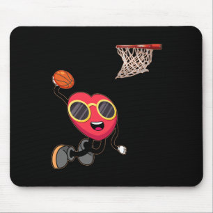 Tapis De Souris Basketball Lover Hoop Loop Valentine Day