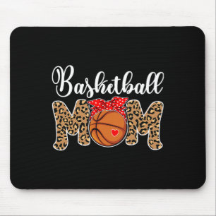 Tapis De Souris Basketball Maman Leopard Messy Bun Jeu Jour Fun Mo