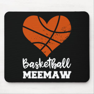 Tapis De Souris Basketball Meemaw Fun Basketball Heart Grandma Mee