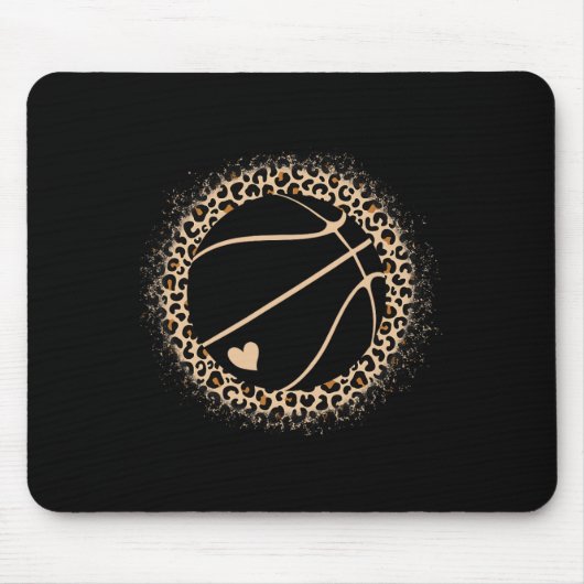 Tapis De Souris Basketball mignonne Empreinte de léopard filles Ba (Devant)
