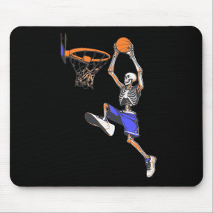 Tapis De Souris Basketball Slam Dunk Skeleton Halloween
