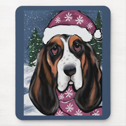 TAPIS DE SOURIS BASSET HOUND  (Devant)