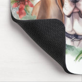 Tapis De Souris Basset Hound Festive Wreath de Noël Pup (Coin)