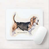 Tapis De Souris Basset Hound Mousepad (Avec souris)