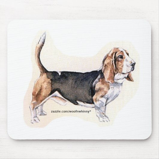 Tapis De Souris Basset Hound Mousepad (Devant)