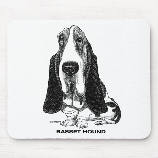 Tapis De Souris Basset Hound Mousepad (Devant)