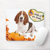 Tapis De Souris Basset Mousepad de thanksgiving (Avec souris)