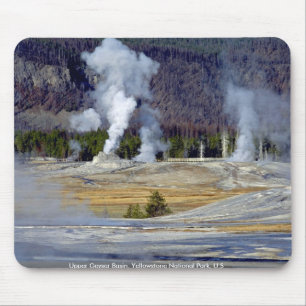 Tapis De Souris Bassin supérieur de geyser, parc national de