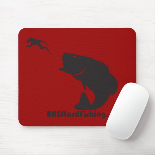 Tapis De Souris BASStard pêchant Mousepad (Avec souris)