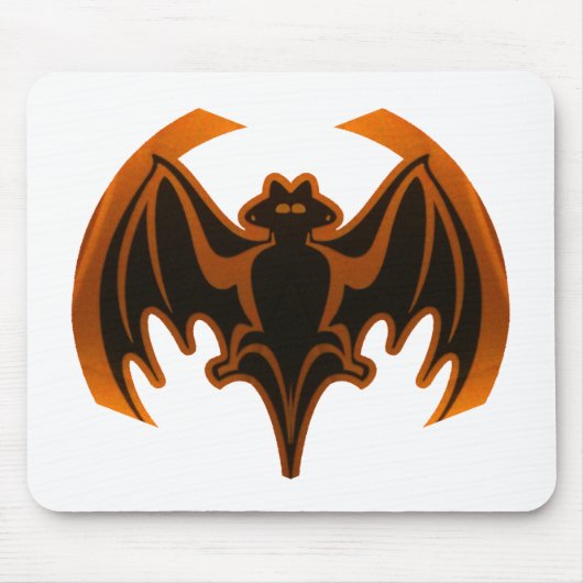 Tapis De Souris Bat Orange Le MUSÉE Zazzle Cadfts (Devant)