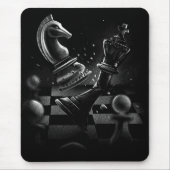Tapis De Souris Bataille aux échecs dramatique - Chevalier contre (Devant)