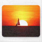 Tapis De Souris Bateau à voile à Sunset (Devant)