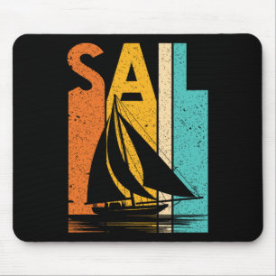 Tapis De Souris Bateau à voile vintage équipage nautique propriéta