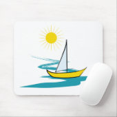 Tapis De Souris Bateau à voilier simple (Avec souris)