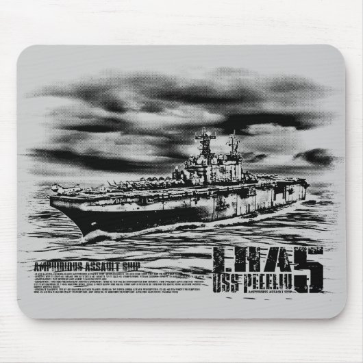 Tapis De Souris Bateau d'assaut amphibie Peleliu Mousepad (Devant)
