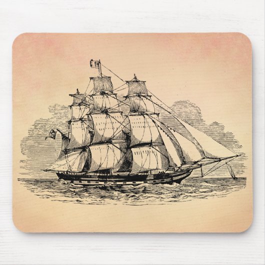 Tapis De Souris Bateau de navigation vintage (Devant)