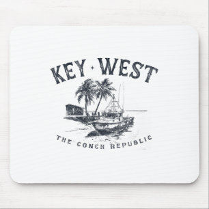 Tapis De Souris Bateau de pêche Key West Cadeau de matériel Républ