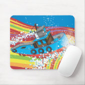 Tapis De Souris Bateau de pêche orageux (Avec souris)